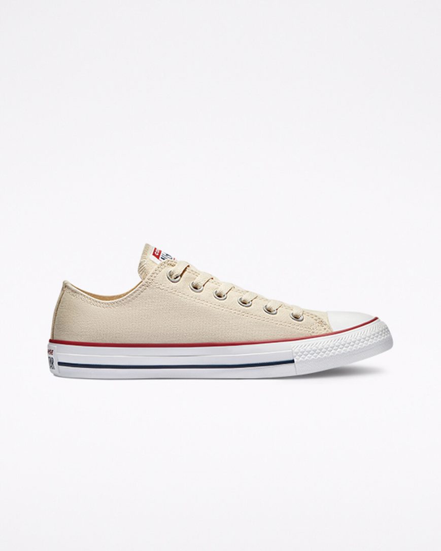 Tenis Converse Chuck Taylor All Star Classicos Cano Baixo Masculino Bege Branco | PT B073P40